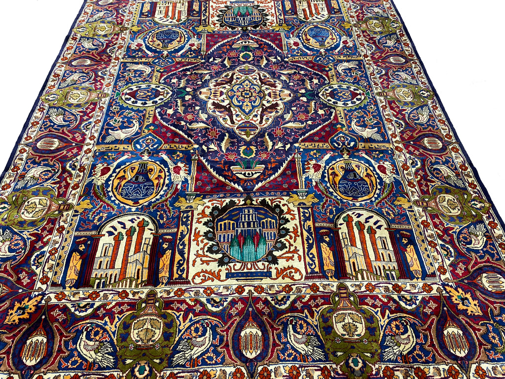 9.7 x 13 Unique Traditional Hand-Knotted High-Quality Area Rug #F-6684B