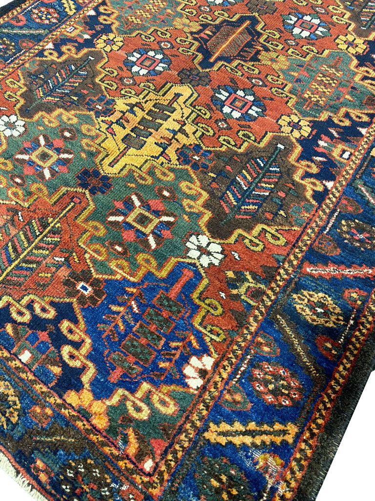 4.4 x 6.9 Multi-Color Semi Antique Baktiar Persian Rug 23446B
