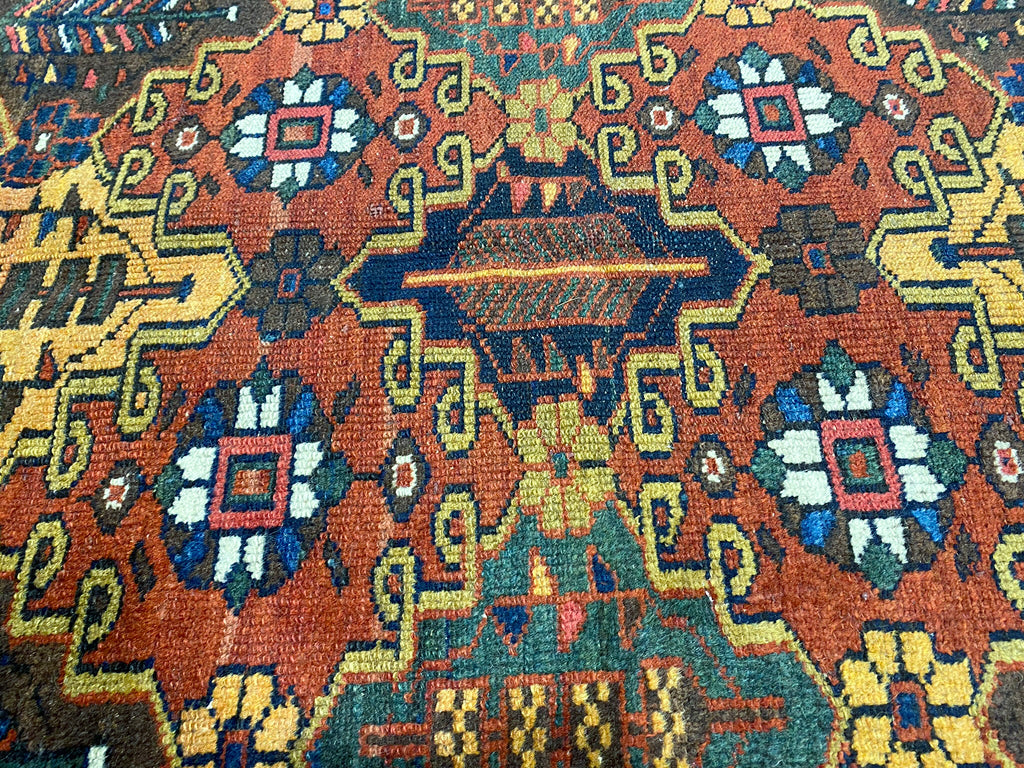4.4 x 6.9 Multi-Color Semi Antique Baktiar Persian Rug 23446B