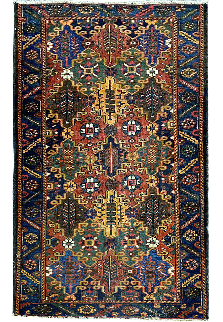 4.4 x 6.9 Multi-Color Semi Antique Baktiar Persian Rug 23446B