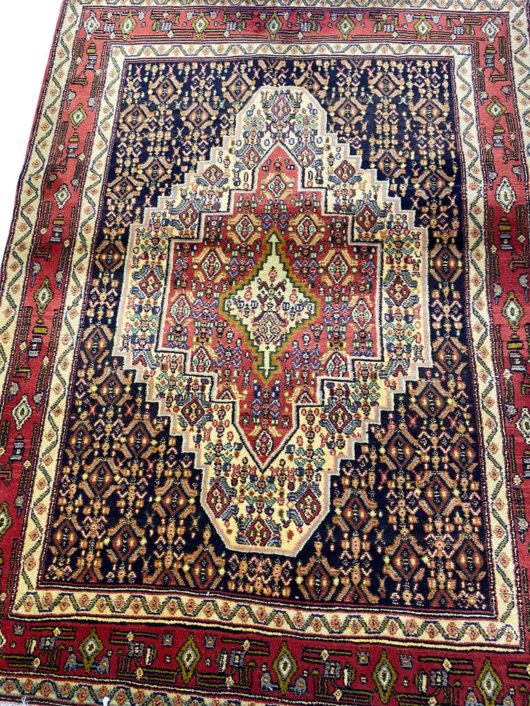3.11 x 5.5 Salmon Red Persian Hamadan Rug 81442
