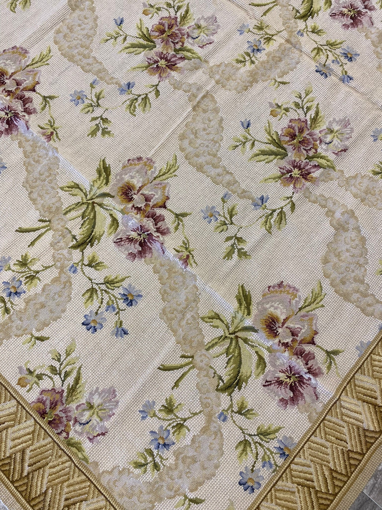 6 x 9 Needle Point Handmade French Spring Rug #PIX-11315