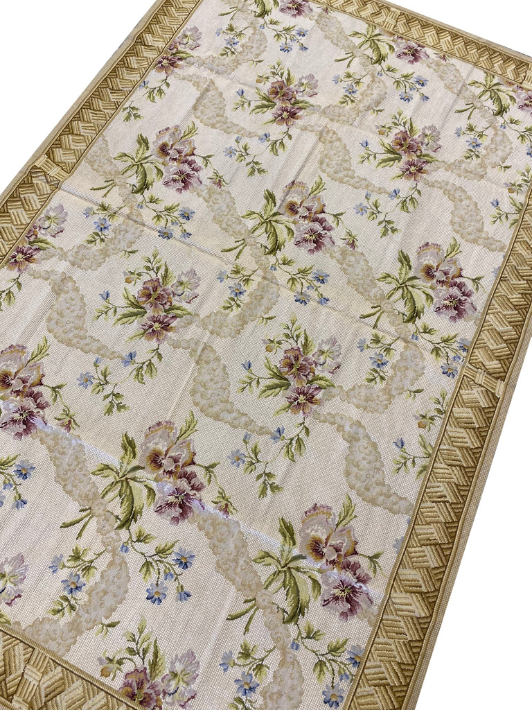 6 x 9 Needle Point Handmade French Spring Rug #PIX-11315