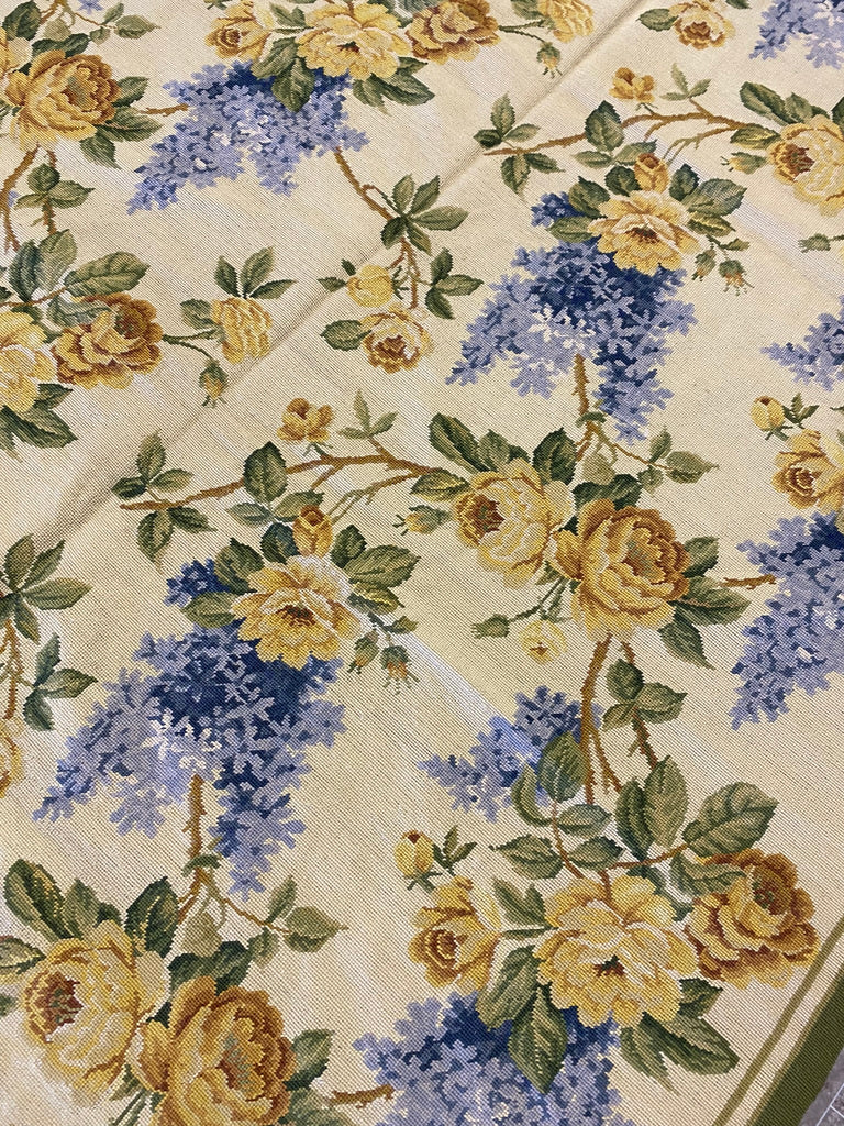 5.9 x 8.8 Traditional Needlepoint Hand-Knotted Soft Area Rug #PIX-11309