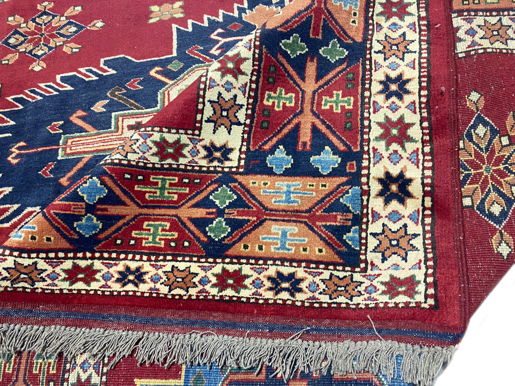 6.8 x 9 Quality Handmade Kazak Rug  #PIX-9669