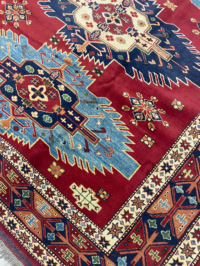 6.8 x 9 Quality Handmade Kazak Rug  #PIX-9669