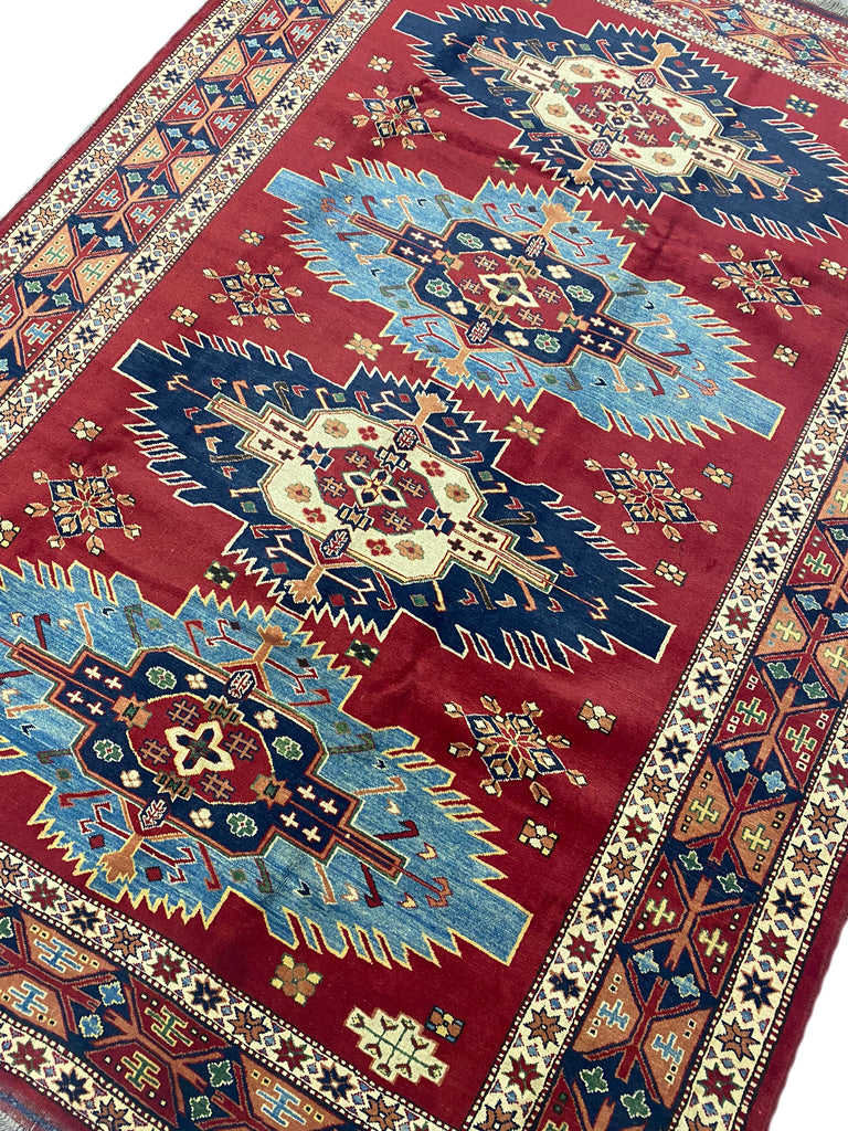 6.8 x 9 Quality Handmade Kazak Rug  #PIX-9669