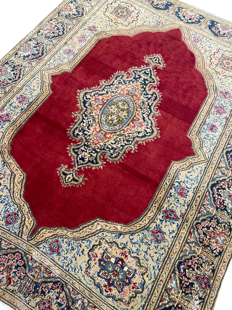 8 x 10.5 Semi-Antique Classic Persian Kerman Rug #PIX-11742