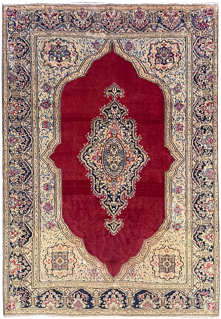 8 x 10.5 Semi-Antique Classic Persian Kerman Rug #PIX-11742