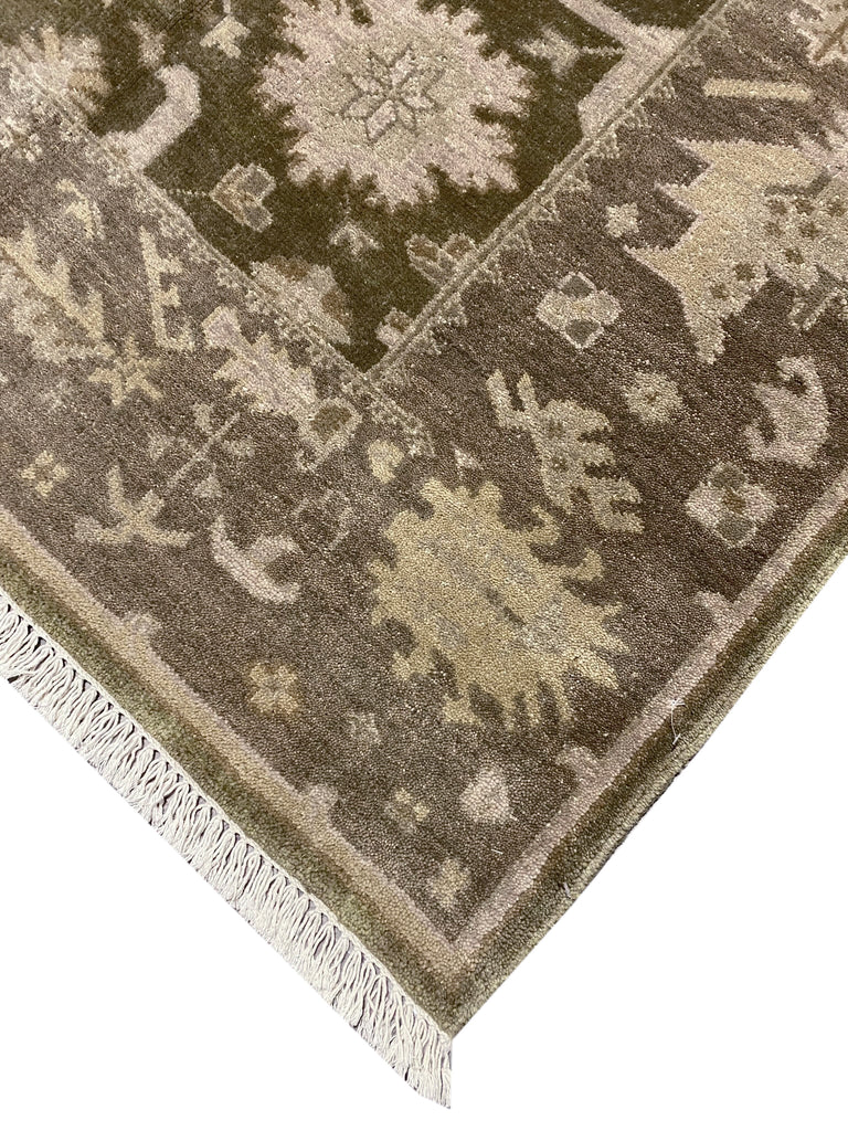5.2 x 8 Quality Chobi Rug OLIVE GREEN  #PIX-17988