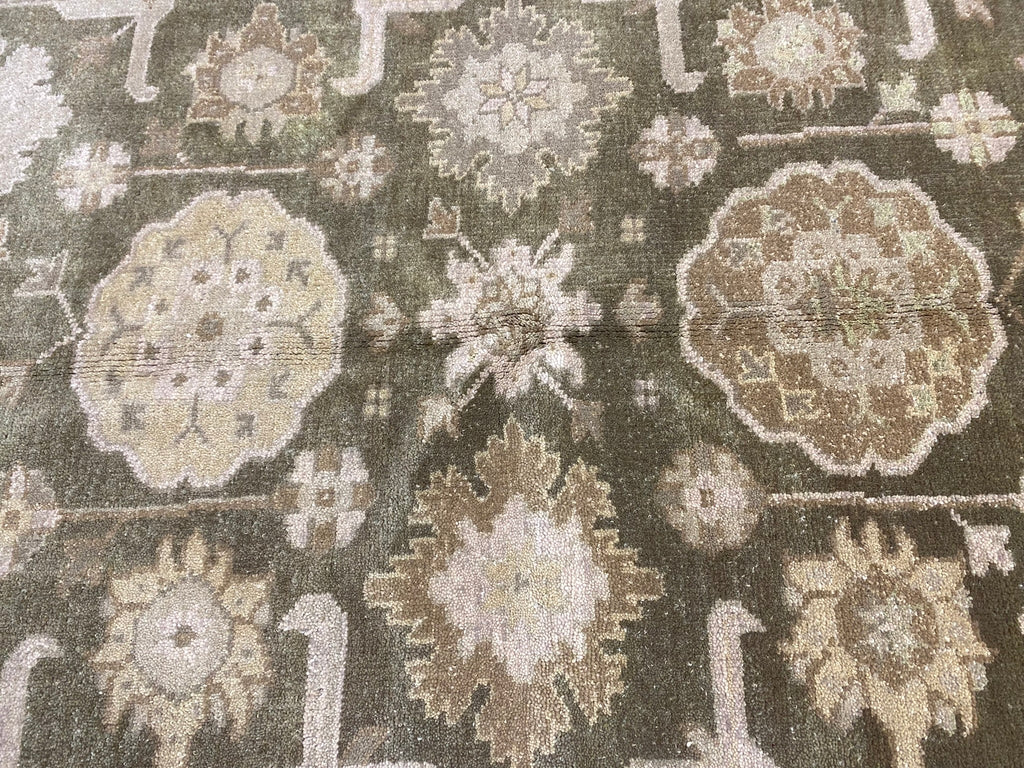 5.2 x 8 Quality Chobi Rug OLIVE GREEN  #PIX-17988