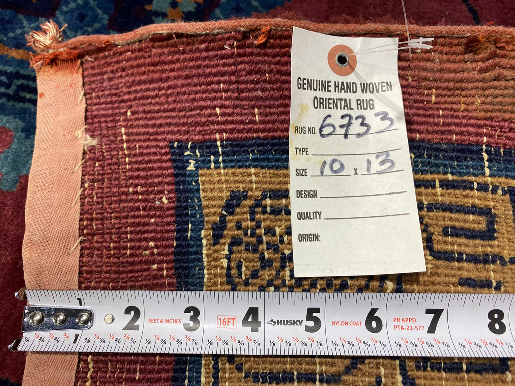 10 x 13 Antique ART DECO Chinese Rug Plum #F-6733