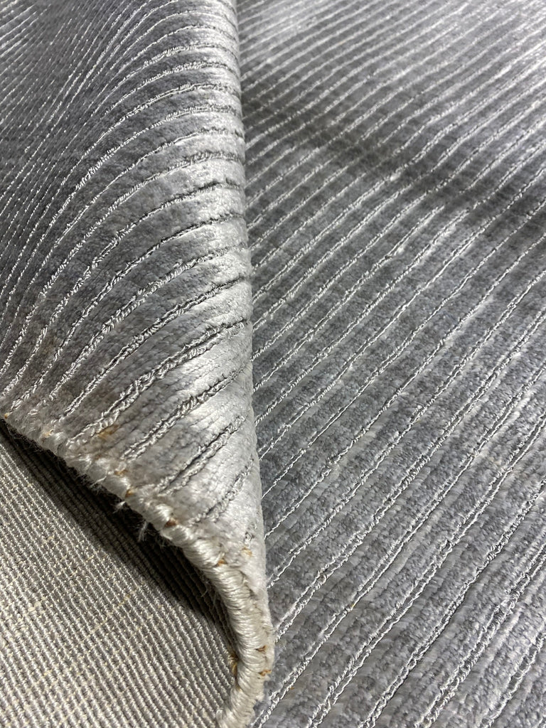 6.2 x 9.2 Handmade Modern Rug Bamboo Silk GRAY #F-6735