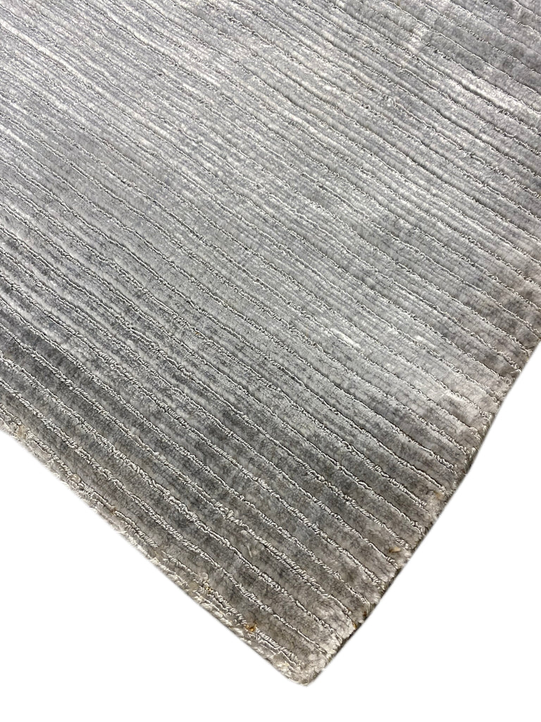 6.2 x 9.2 Handmade Modern Rug Bamboo Silk GRAY #F-6735