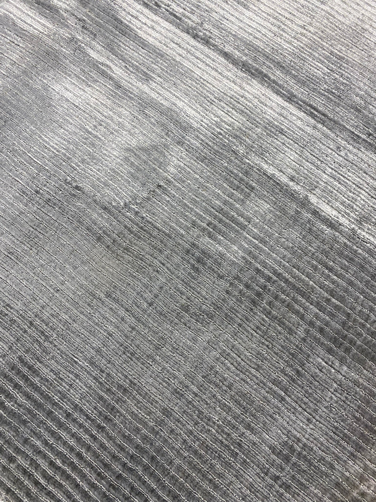 6.2 x 9.2 Handmade Modern Rug Bamboo Silk GRAY #F-6735