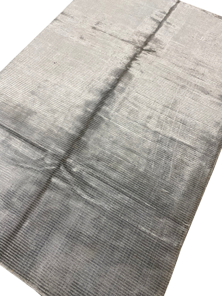 6.2 x 9.2 Handmade Modern Rug Bamboo Silk GRAY #F-6735