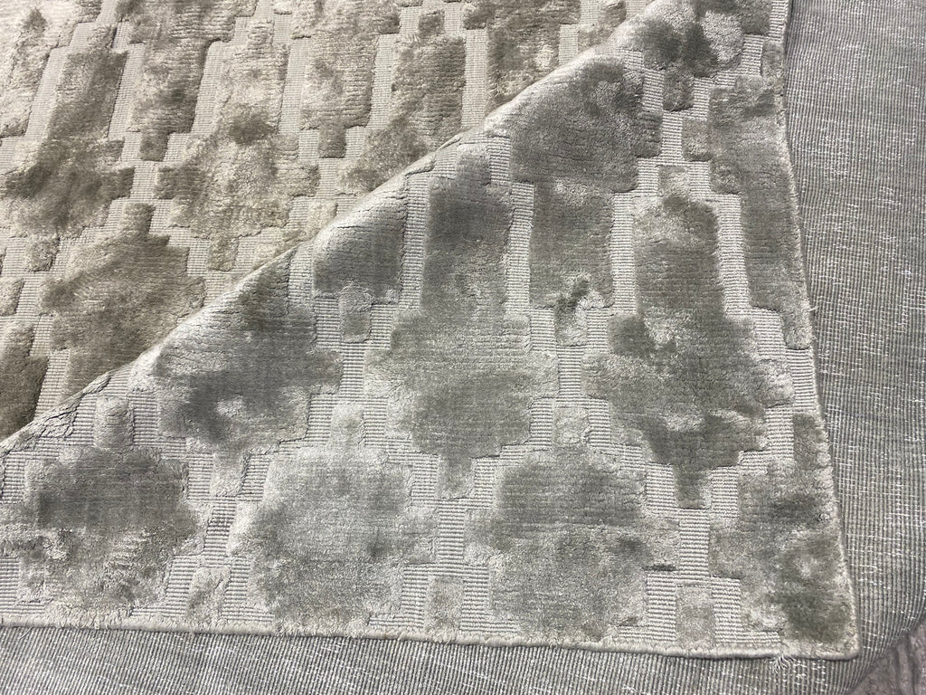 9.3 x 12.1 Handmade Contemporary Rug BAMBOO SILK Solid Color #F-6736