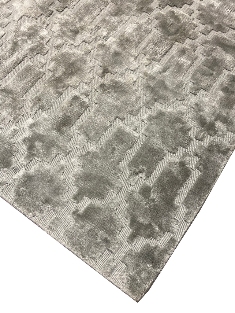 9.3 x 12.1 Handmade Contemporary Rug BAMBOO SILK Solid Color #F-6736