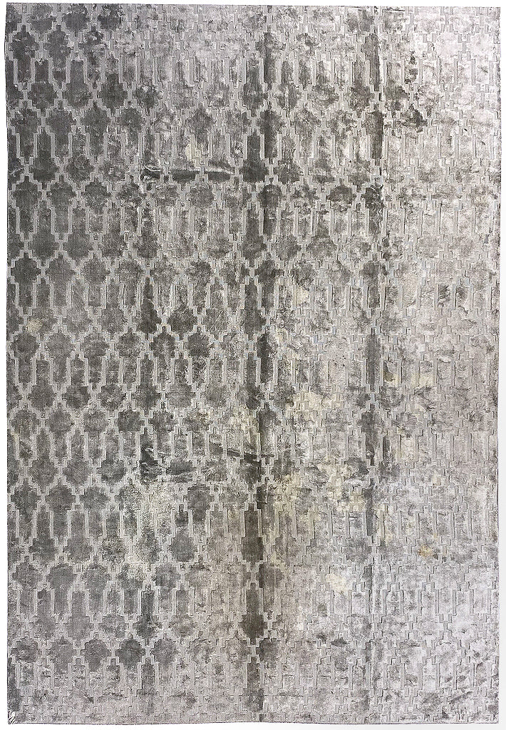 9.3 x 12.1 Handmade Contemporary Rug BAMBOO SILK Solid Color #F-6736