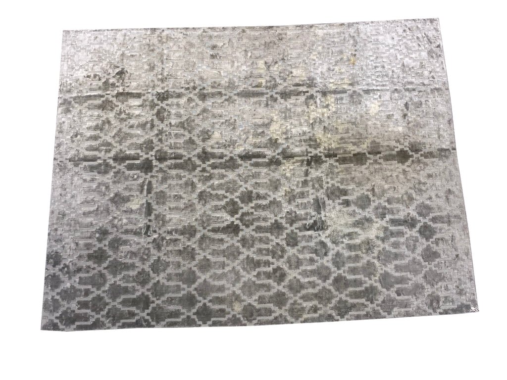 9.3 x 12.1 Handmade Contemporary Rug BAMBOO SILK Solid Color #F-6736