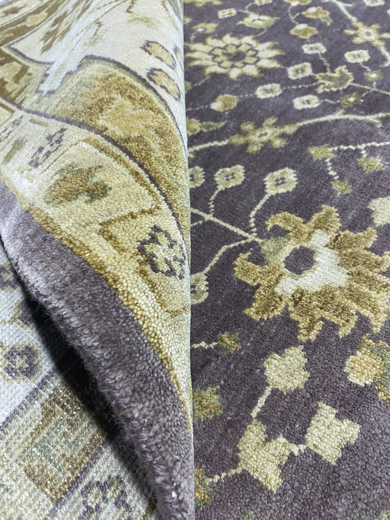 7.6 x 9.6 Quality Handmade Wool Rug BROWN #F-6739