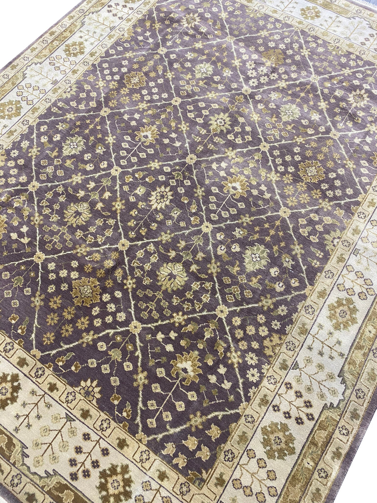 7.6 x 9.6 Quality Handmade Wool Rug BROWN #F-6739