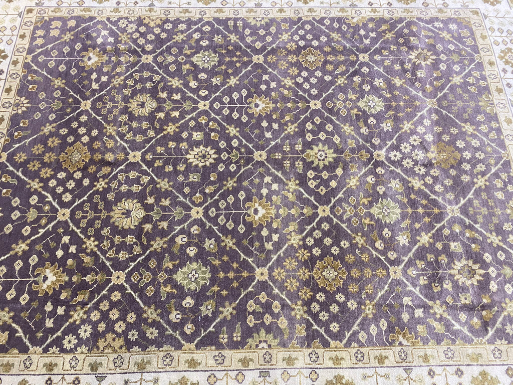 7.6 x 9.6 Quality Handmade Wool Rug BROWN #F-6739