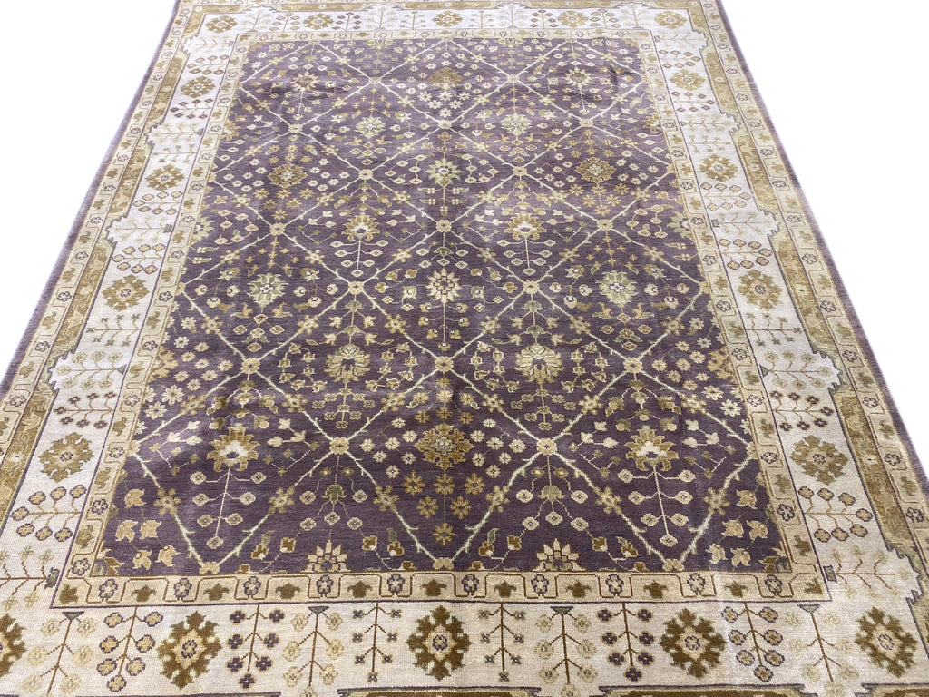 7.6 x 9.6 Quality Handmade Wool Rug BROWN #F-6739