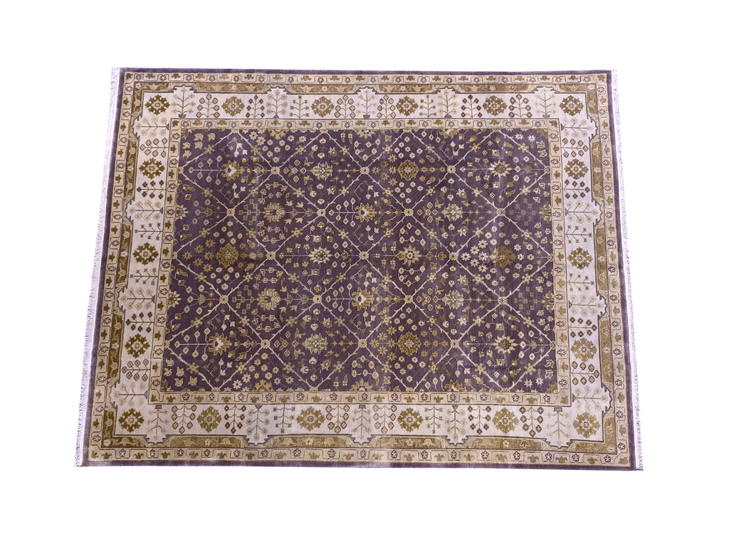 7.6 x 9.6 Quality Handmade Wool Rug BROWN #F-6739