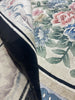 Load image into Gallery viewer, 8.2 x 9.10 Handmade French Aubusson Rug BLACK BAMBOO SILK #F-6740
