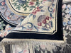 Load image into Gallery viewer, 8.2 x 9.10 Handmade French Aubusson Rug BLACK BAMBOO SILK #F-6740