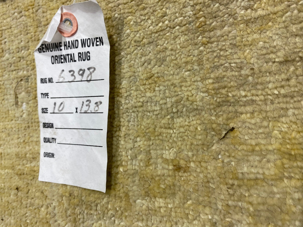 10 x 13.8 LIGHT GREEN Chobi Peshawar Ziglar Rug #F-6398