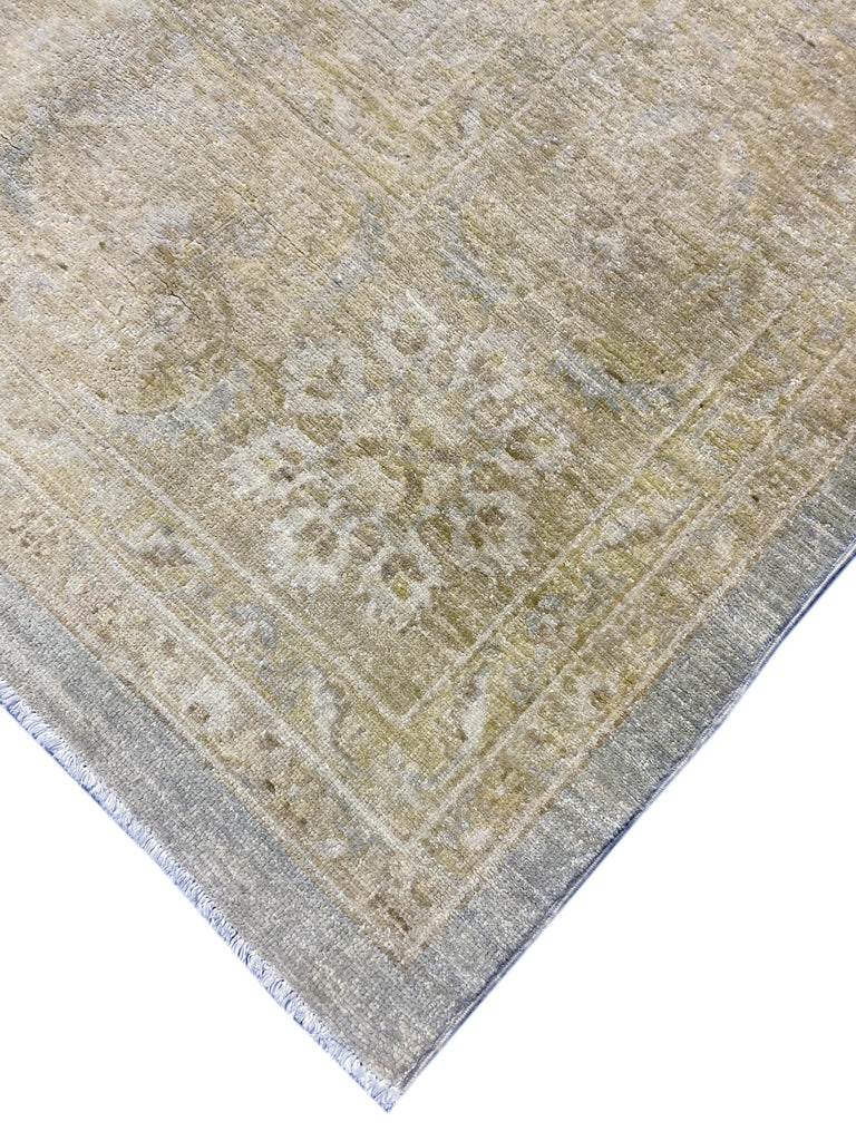 10 x 13.8 LIGHT GREEN Chobi Peshawar Ziglar Rug #F-6398