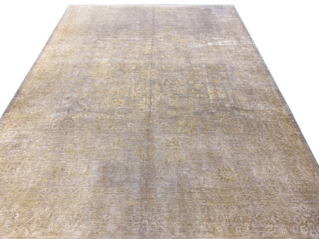 10 x 13.8 LIGHT GREEN Chobi Peshawar Ziglar Rug #F-6398