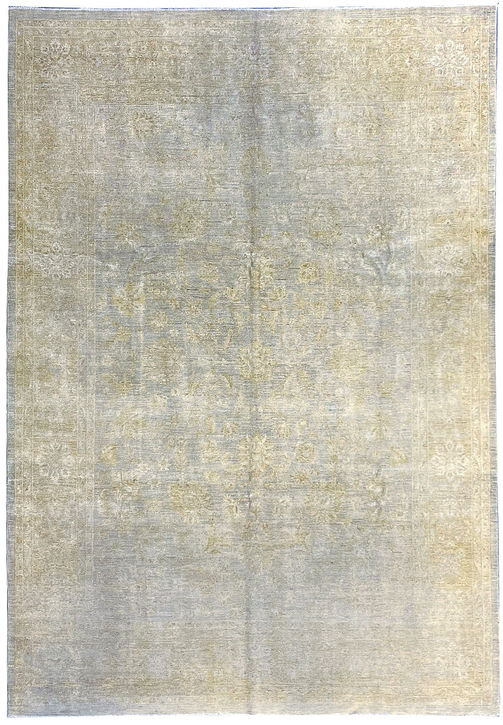 10 x 13.8 LIGHT GREEN Chobi Peshawar Ziglar Rug #F-6398