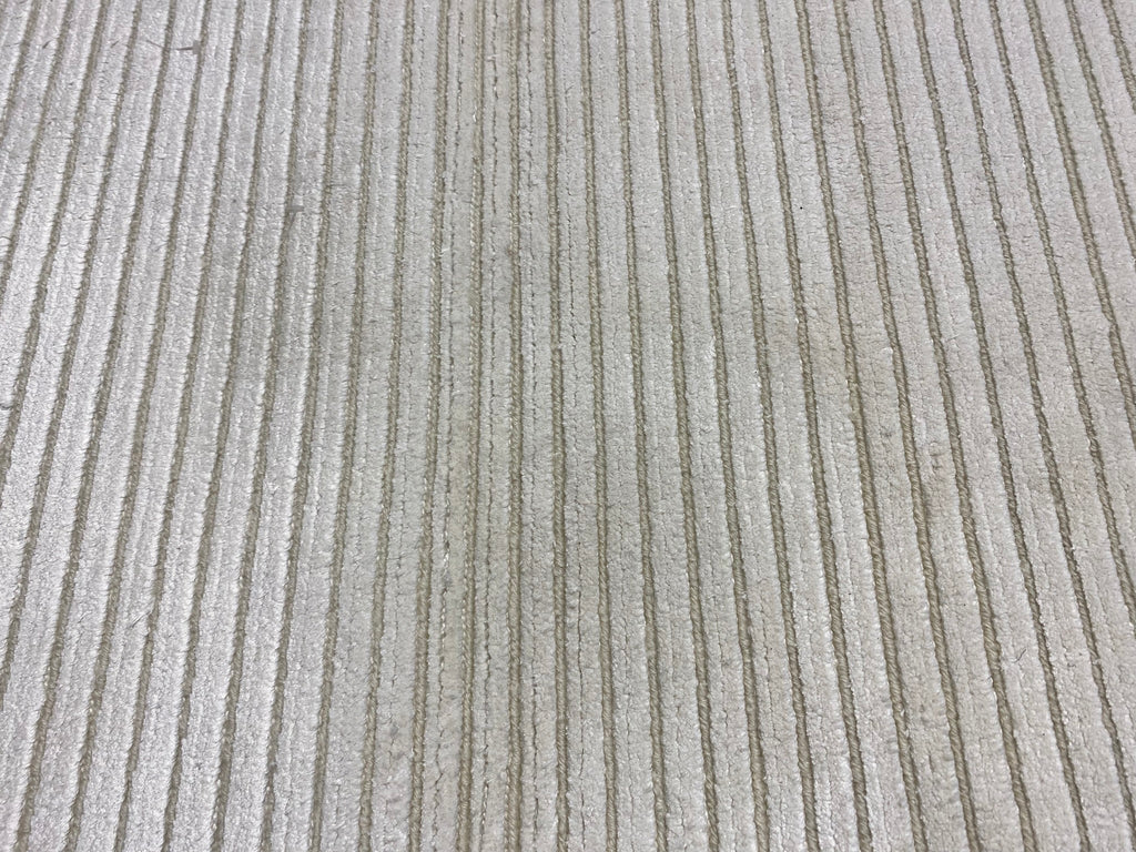 4 x 5.9 SOLID COLOR Handmade Contemporary Rug Bamboo Silk IVORY #F-6743