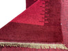 Load image into Gallery viewer, 4 x 5.11 RED BURGUNDY Handmade Wool Solid Color Contemporary Gabbeh Rug #F-6744