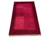 Load image into Gallery viewer, 4 x 5.11 RED BURGUNDY Handmade Wool Solid Color Contemporary Gabbeh Rug #F-6744
