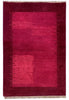 Load image into Gallery viewer, 4 x 5.11 RED BURGUNDY Handmade Wool Solid Color Contemporary Gabbeh Rug #F-6744