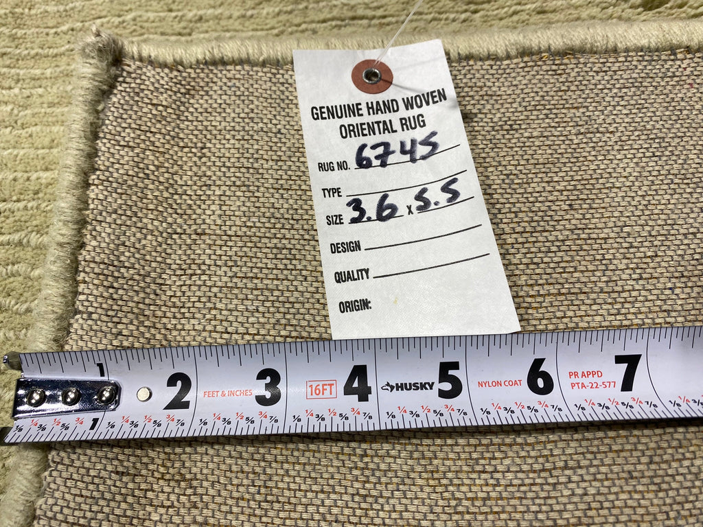 3.6 x 5.5 Solid Plain Color Modern Rug #F-6745