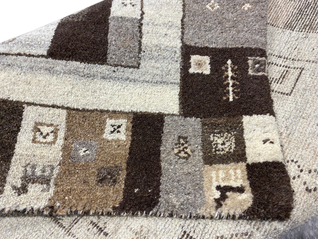 3.1 x 5.4 Handmade India Wool Modern Gabbeh Rug #F-6747