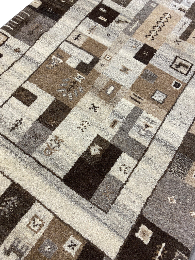 3.1 x 5.4 Handmade India Wool Modern Gabbeh Rug #F-6747