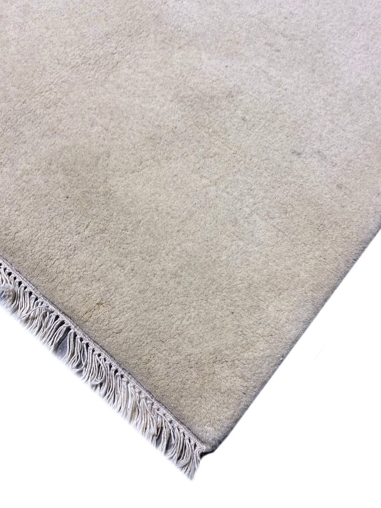 3 x 3 SQUARE Handmade Gabbeh Modern Rug SOLID IVORY #F-6749