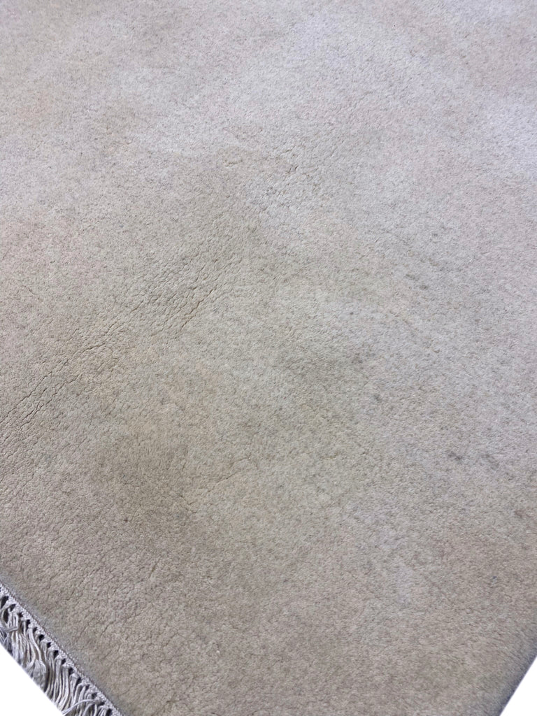 3 x 3 SQUARE Handmade Gabbeh Modern Rug SOLID IVORY #F-6749