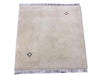 Load image into Gallery viewer, 3 x 3 SQUARE Handmade Gabbeh Modern Rug SOLID IVORY #F-6749