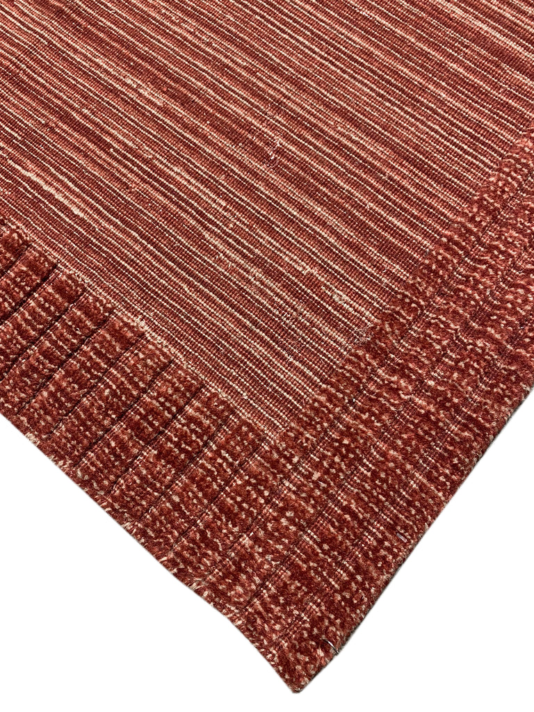 4.1 x 5.9 Transitional Contemporary Rug BURGUNDY RUST #F-6751