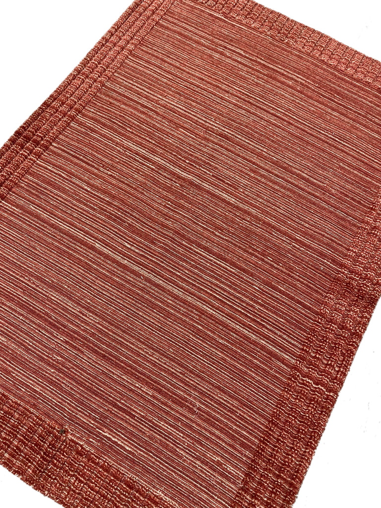 4.1 x 5.9 Transitional Contemporary Rug BURGUNDY RUST #F-6751