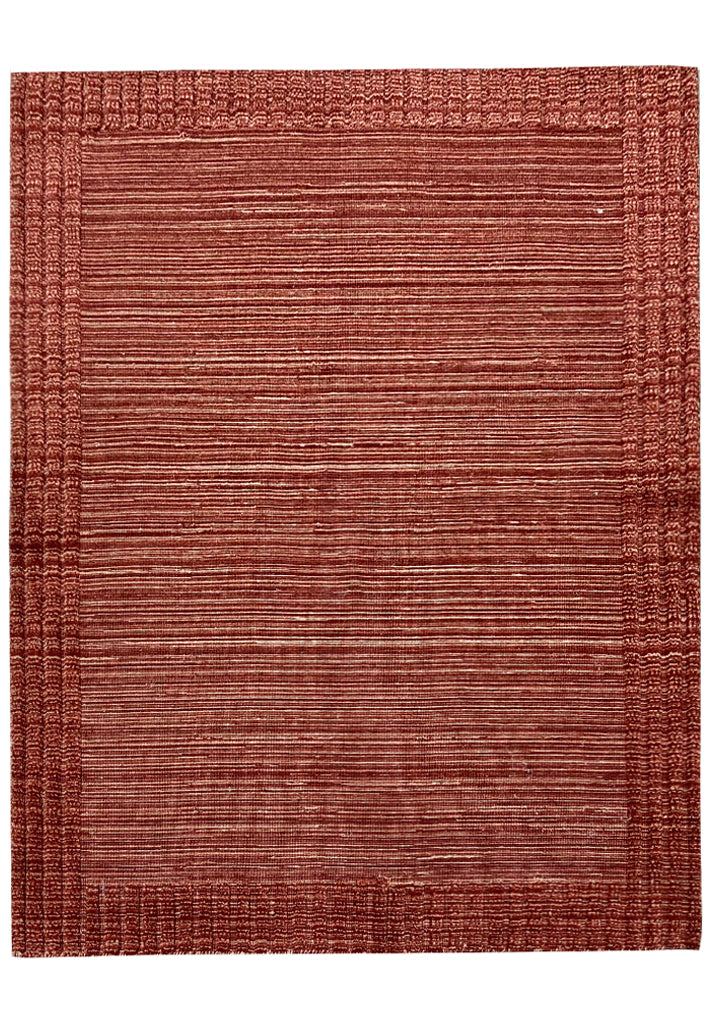 4.1 x 5.9 Transitional Contemporary Rug BURGUNDY RUST #F-6751