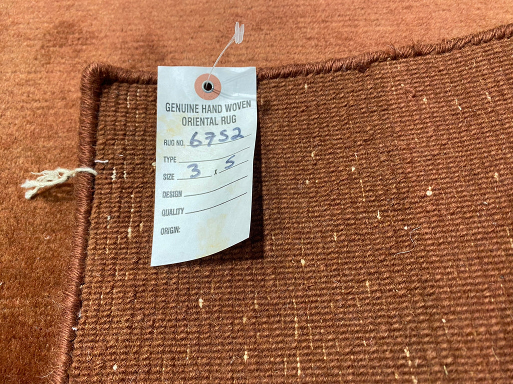 3 x 5 Handmade Contemporary Rug Soft Silky Wool Modern #F-6752