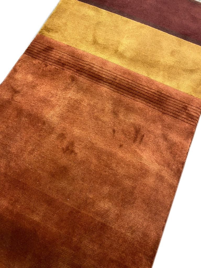 3 x 5 Handmade Contemporary Rug Soft Silky Wool Modern #F-6752